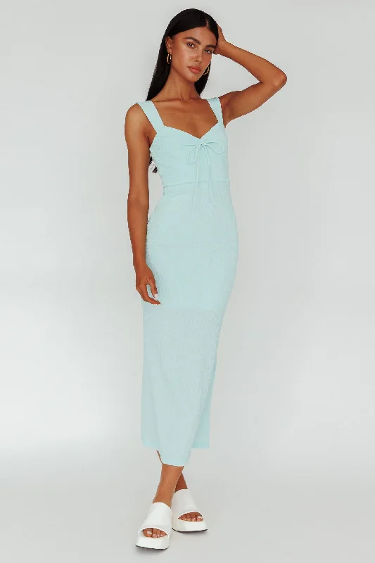 Carinn Tied Bust Maxi Dress Sky Blue