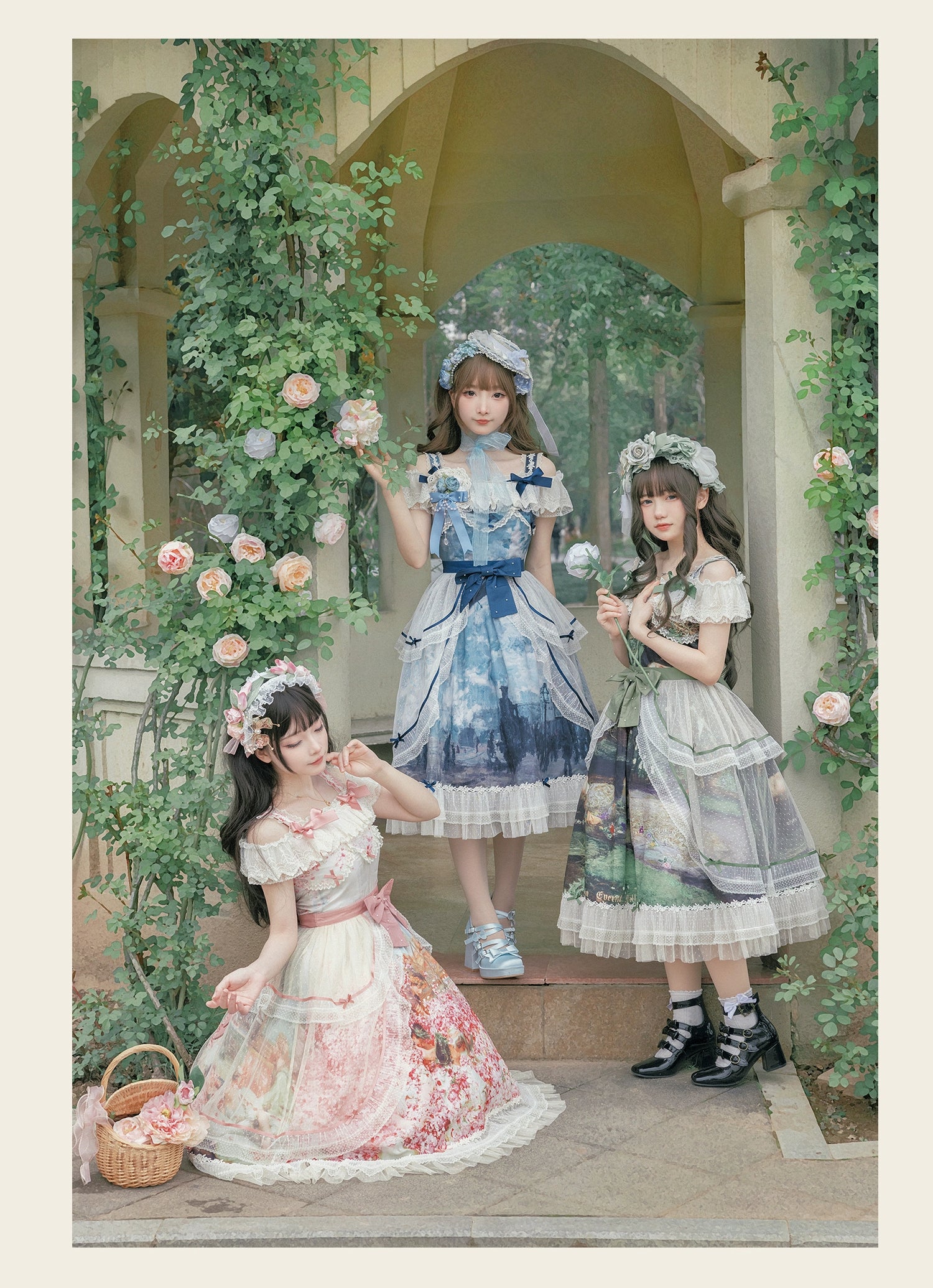 (BFM)Alice In Wonderland~Vintage Elegant Lolita JSK Dress Palace Style Summer Dress