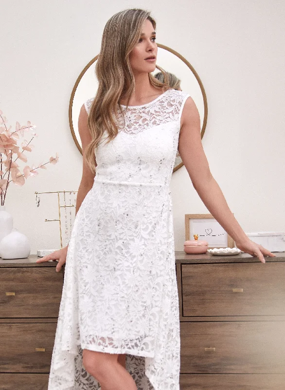 Asymmetric Lace Illusion Dress Plus size unclassified dresses