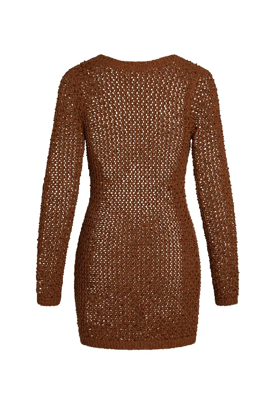 Bermuda Dress - Bronze Diamond Crochet Corset unclassified dresses