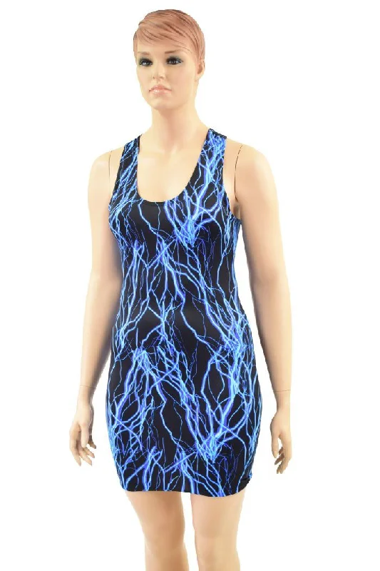 Blue Lightning Racerback Tank Dress Casual unclassified dresses