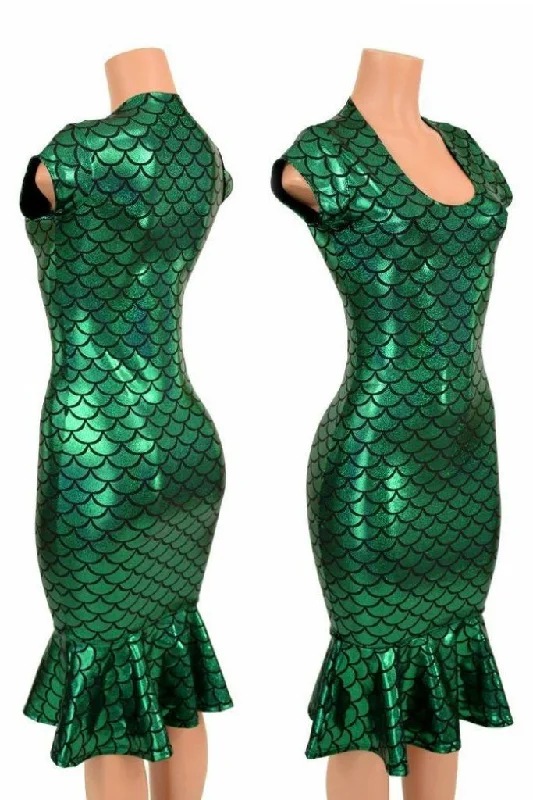 Green Mermaid Wiggle Dress