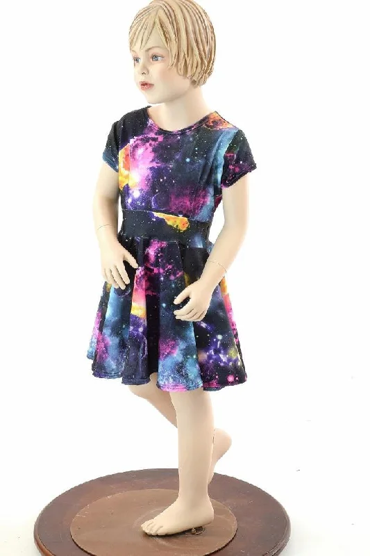 Girls Galaxy Skater Dress