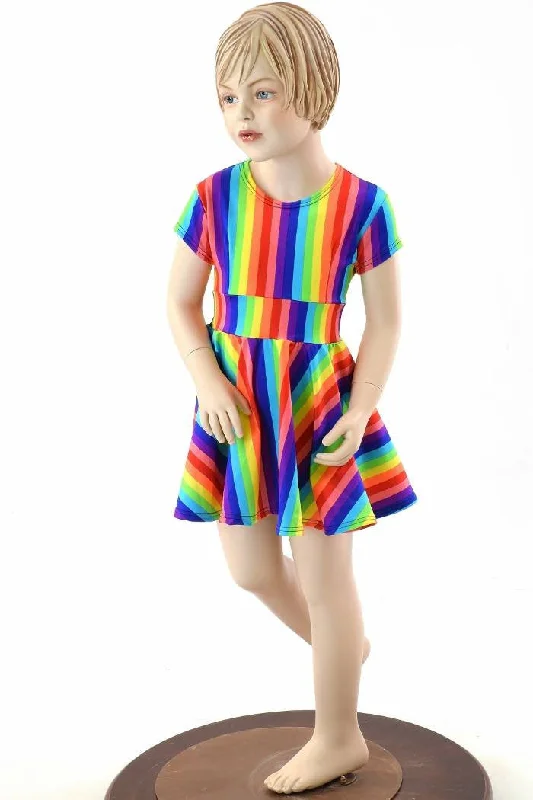 Girls Rainbow Skater Dress