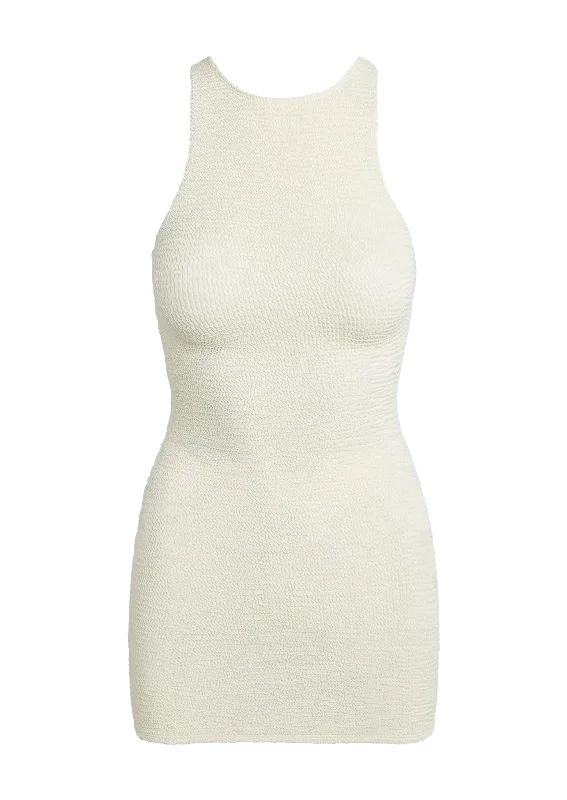 Kokomo Dress - Ivory Crinkle Comfortable unclassified dresses