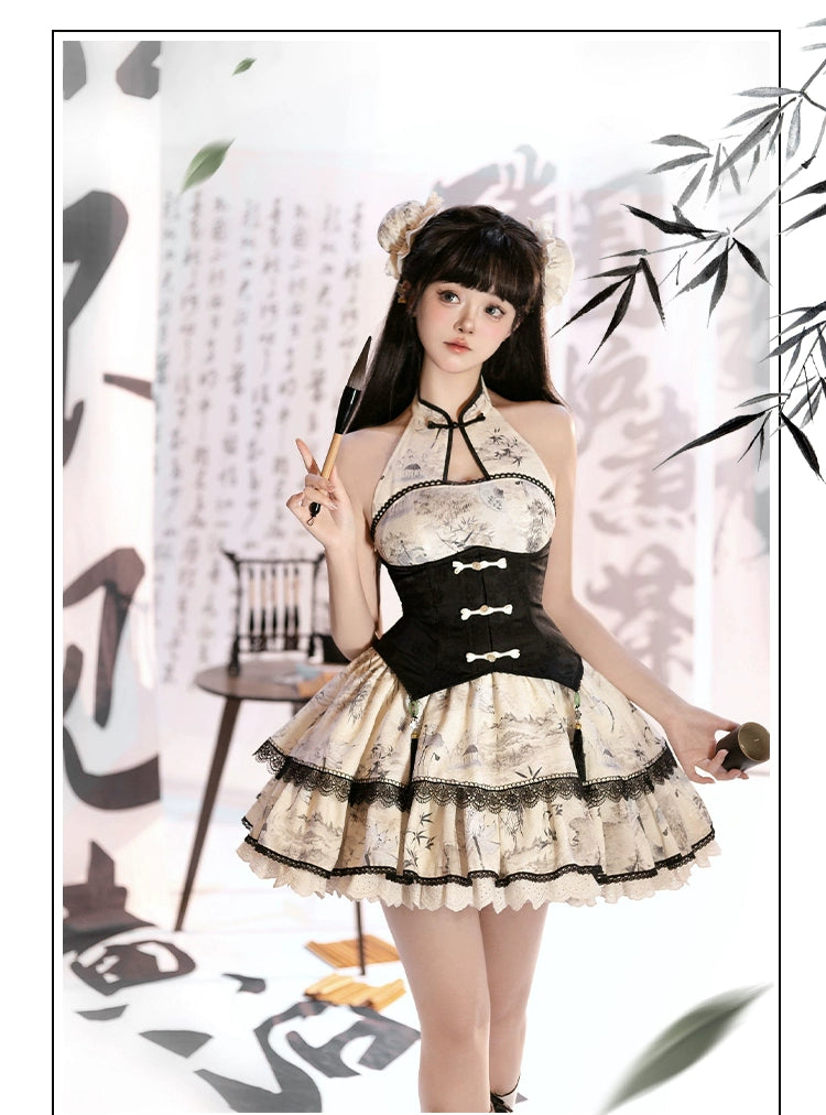 Sakurahime~YuZhuYao~Qi Lolita JSK Dress Cute Daily Lolita Dress