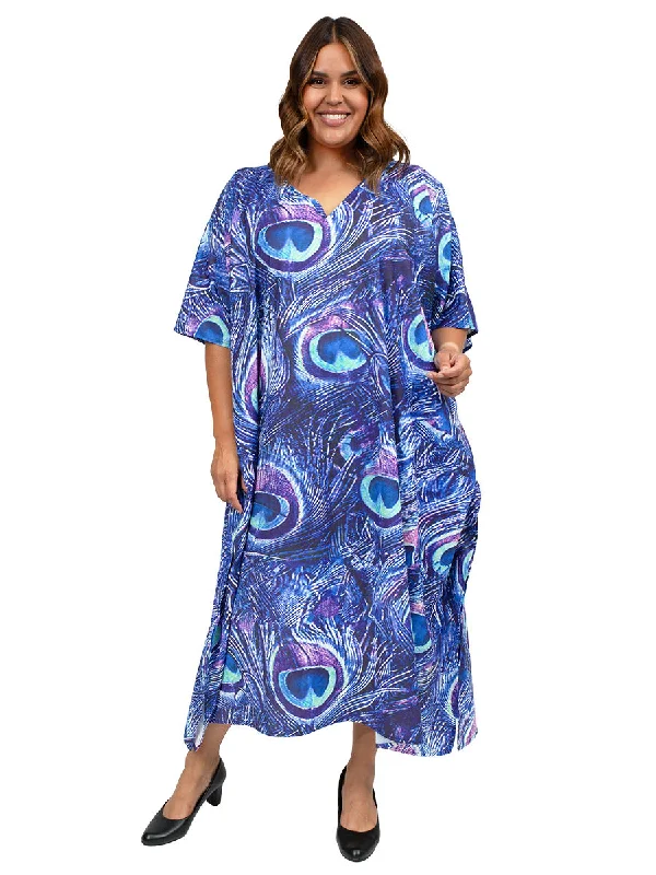 Skylah Kaftan Dress - Print Silk unclassified dresses