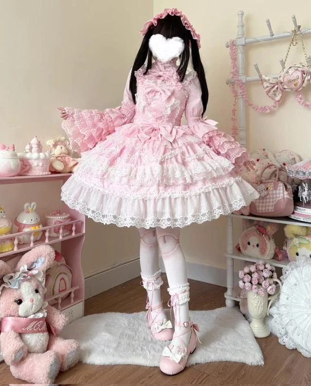 Hanguliang~Love and Heart Palpitations~Wedding Lolita JSK Bridal Lolita Dress